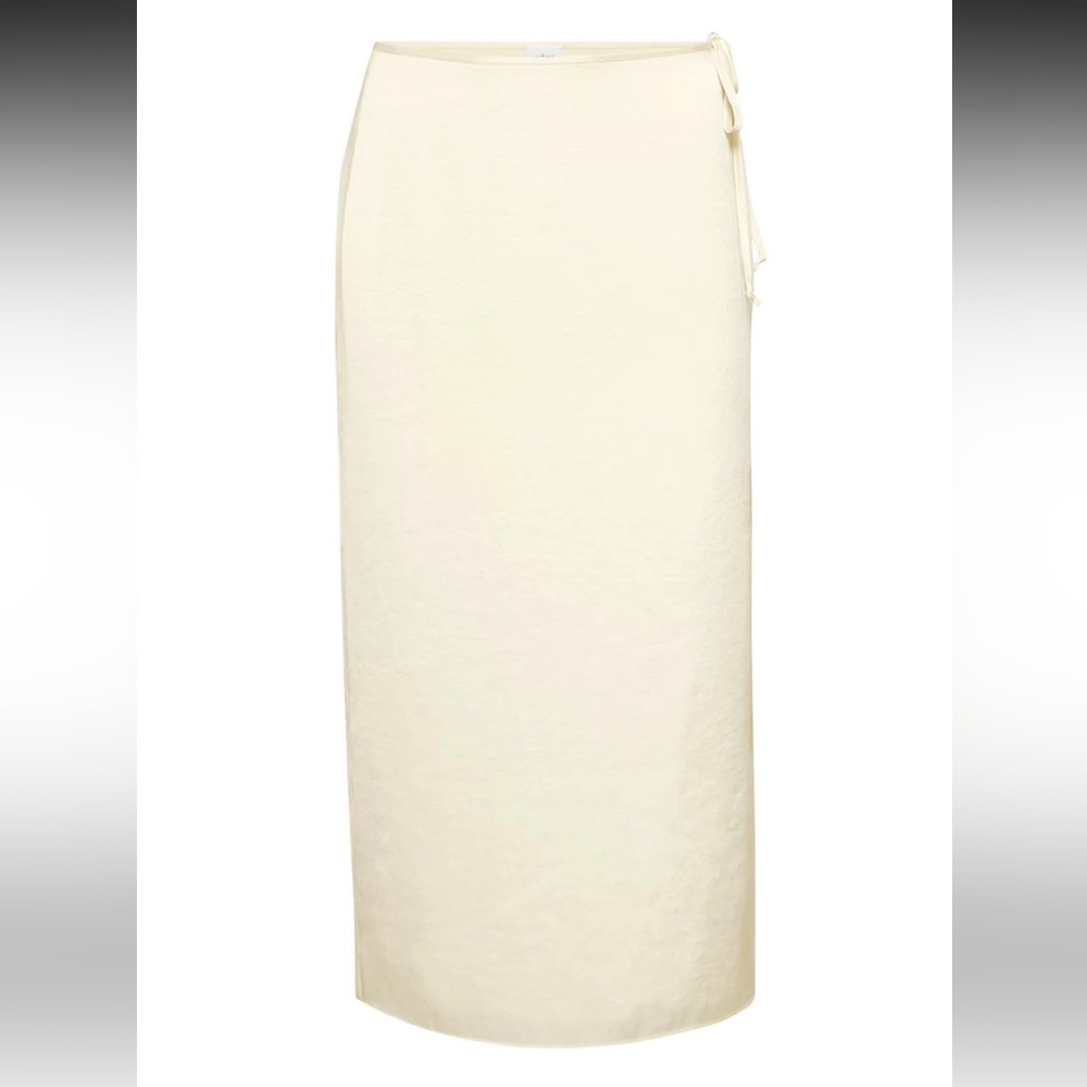 Satin Midi Pencil Skirt